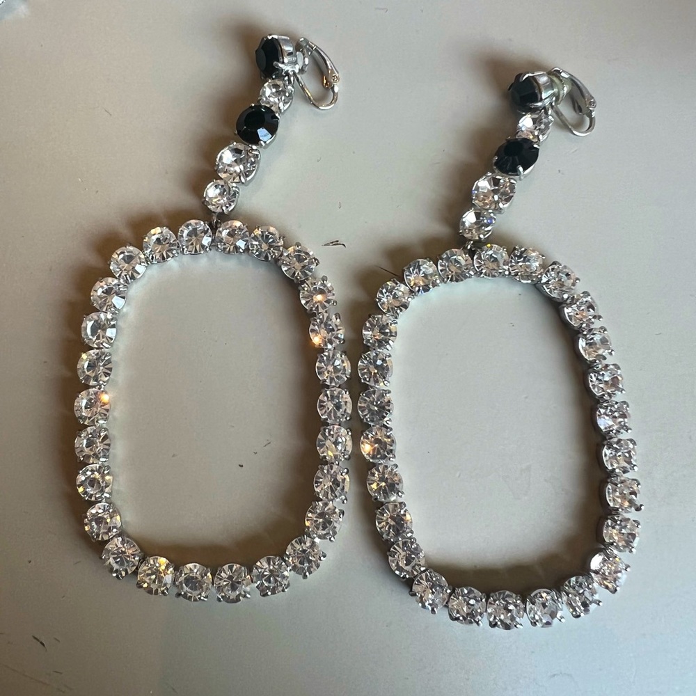 YSL Smoking Oval Drop Earrings